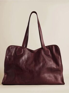 Parker Thatch Jack Leather Tote Bag in Deep Oxford -